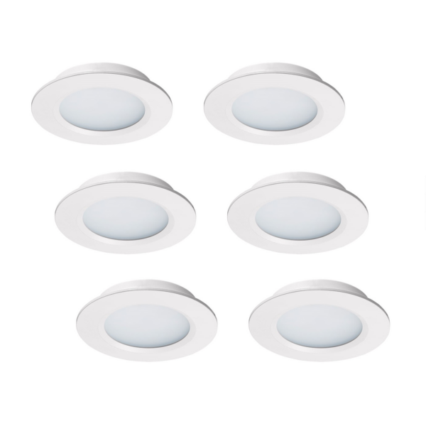 LED-Einbaustrahler - Set 6 Stück Modena weiß 3 W dimmbar