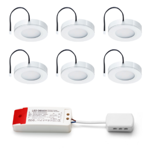 Set LED-Aufbaustrahler Adria Weiß 3 W dimmbar  3-6 Stück