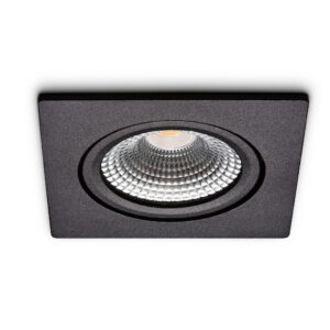 LED-Einbaustrahler Trento schwarz 5 W dimmbar  Extra Warmweiß 2700 K