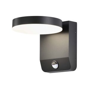 LED-Wandleuchte mit Sensor Bolea schwarz 17 W warmweiß
