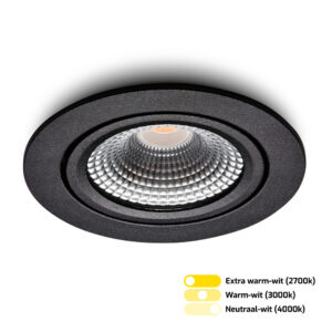 LED-Einbaustrahler Vivaro schwarz dreifarbig 5 W